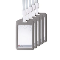 VICDREAM Milky ID 識別證 垂直款 附掛繩 VIC-6634 5入, 灰色, 2套