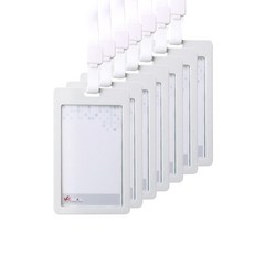 VICDREAM 彩虹ID名牌 直式 附掛繩 VIC-6612 7入, 白色, 2套