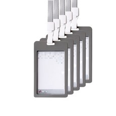 Big Dream Smokey ID 銘牌垂直背帶 VIC-6624 5p, 灰色, 2套