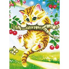 ZEZENEW 可愛貓咪 鑽石畫 A9311, 混合顏色, 1個