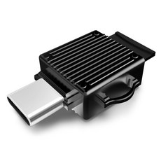Techman TypeC智慧型手機迷你便攜OTG轉接器, 黑色的, 1個