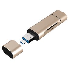 Techman Speed OTG 轉接頭 Type-C / Micro USB, 單一商品, 金色, 1個