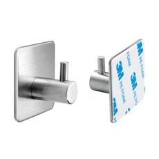 이우아여사 3M 강력접착 스테인레스 후크 사각 C타입, 2개