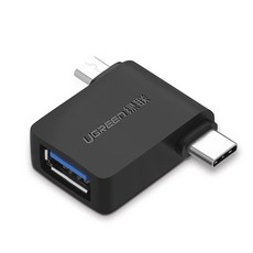 UGREEN 綠聯 Techman TypeC Android Fast Link OTG 性別, 黑色的, 1個