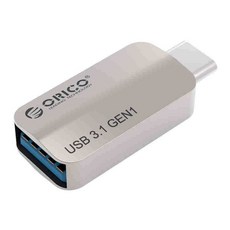 ORICO 奧睿科 Techman 高速數據 OTG 轉接頭 USB 3.1 Type-C, 銀色, 1個