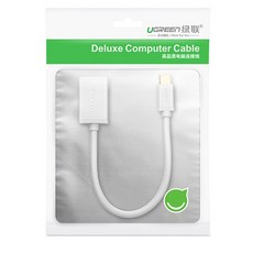 UGREEN 綠聯 Techman Green Link OTG 數據線 USB 2.0, 白色的, 1個
