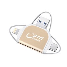 Techman Type C 8pin Android簡約基本多功能OTG轉接頭, 金子, 1個