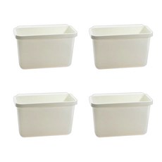 簡約風格壁掛式垃圾桶 4入, 白色的