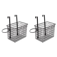 Block Mart 廚房置物籃收納架 吹風機掛架 2入, 黑色, 2個