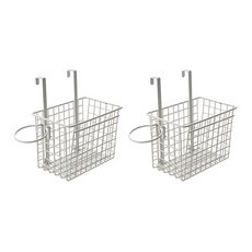 Block Mart 廚房置物籃收納架 吹風機掛架 2入, 白色, 2個