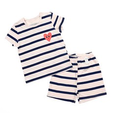 메이키즈 아동용 통기성 하트페이스 크림 5부 내의