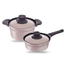 테팔 트레져 IH 인덕션 냄비세트 2종, 혼합 색상, 라면 냄비 20cm + 찌개 20cm