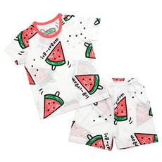 메이키즈 아동용 통기성 수박아크림 5부 내의