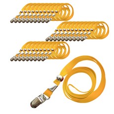 頸掛式吊繩 識別證掛繩 9mm, 黃色, 30入