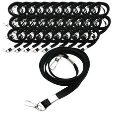 옹달샘 雙環吊帶識別證掛繩 9mm, 黑色, 30入