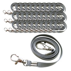 魚嘴扣吊繩名牌掛繩 9mm, 灰色, 50個