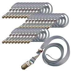 頸掛式吊繩識別證帶 9mm, 灰色, 30入