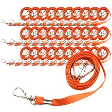 Ongdalsaem 魚嘴扣頸掛繩識別證帶 9mm, 橘色, 50入