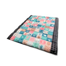 COLUMBUS 露營用中空纖維睡袋 Q+專用收納袋組, 絎縫, 1組