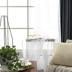 아임리빙 아일렛형 쉬폰커튼 2p