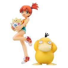 Megahouse 成品 GEM 系列 Pokemon Kasumi Dewy & Togepi & Kodak Gora Duck Figure Kasumi Height 105mm, 1個