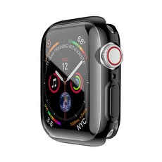VICHELLE Bright Apple Watch Series 3 38mm 矽膠保護殼, 黑色, 1個