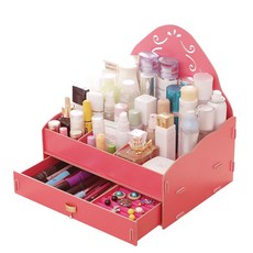 拉登扣環抽屜式珠寶化妝品收納盒 A01, 1個