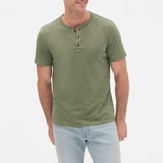 갭 남성용 반팔 헨리 티셔츠