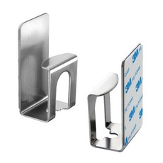 Iwooa 3M 強力黏著不鏽鋼杯架牙刷架套組, 單一顏色, 2個