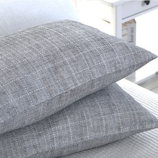 지베딩 시어서커 크래용 베개커버 2p + 베개솜 2p, 그레이, 1개