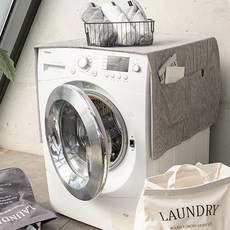 DECOVIEW 洗衣機防塵罩, 條紋（白+黑）