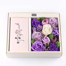 Gwajijio 香皂花豪華康乃馨錢箱, 紫色的