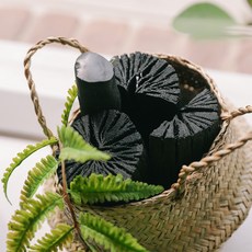 아스파시아 나만의 산림욕 숯 해초바구니 대, 1개