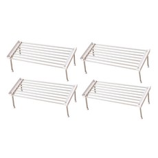 不鏽鋼餐具收納架 4入, 白色, 4個