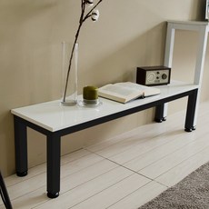 홈인홈 알피노400 홈테이블 좌식형 1600 x 400 mm, 화이트 + 블랙