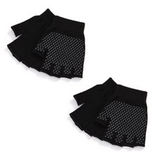 THE SIRUP 防滑瑜珈手套 2入, 黑色的