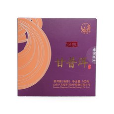下關沱茶 普洱茶 2017年 甘普洱 鐵餅 熟茶, 100克, 100g, 1個, 1入