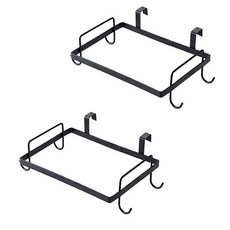 門掛勾 袋子掛架, 黑色, 2個