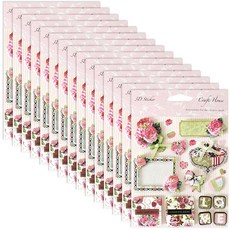 크래프트하우스 3D입체스티커 봉쥬르 5p, C73D136, 3세트