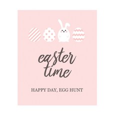 도나앤데코 오늘은 부활절 숨바꼭질 토끼 사각스티커 5cm, 혼합 색상, 60개입