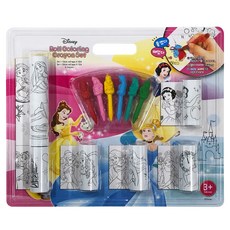 Baby Plus 迪士尼捲紙貼紙蠟筆著色套組公主, 混色