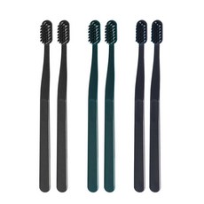 Sengdo 生活道感 雙重細軟毛牙刷 綠色 4入 + 藍色 4入 + 黑色 4入, 1套, 12入