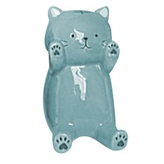 미니띠네 휴대폰 거치대 겸용 고양이 저금통 인테리어, 블루, 1개