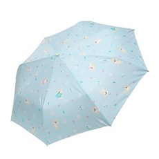 SHIRO&MARO 花風柴犬 全自動雨傘 IUSBU70004+傘套組