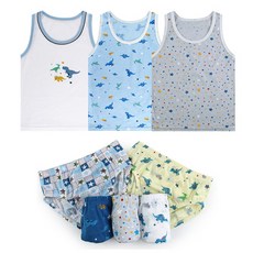 Olivia vavi 孩童男孩星恐龍跑步 3p + 三角內褲 5p