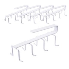 Block Mart 廚房杯子衣架抹布衣架炊具衣架多功能置物架衣架 8, 單色, 5件