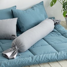 亞麻身體長枕套, 灰色的