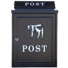 Instagram照明POST壁掛式鑄鐵信箱, 黑色