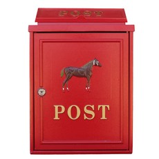 Instagram照明POST壁掛式馬鑄造郵筒, 紅色
