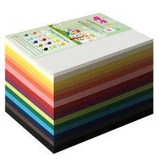 paperculture 達文西壓紋彩色紙 180g 15色混合, A6, 400張